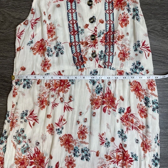 Knox Rose Womens Floral Dress sz XXL 4 Button Maxi Sleeveless - Picture 9 of 10